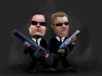 illustration movie men in black illustration