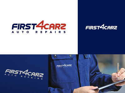 First 4 Carz Logo 🔧 auto auto repairs brand branding car car garage garage logo logo design mechanic
