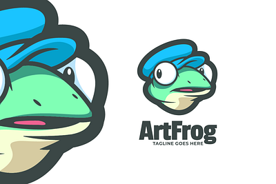 Art Frog animal branding cute mascot design graphic design illustration logo ui vector