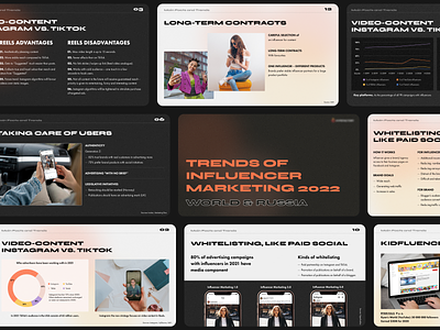Presentation: "Trends of Influencer Marketing 2022" design graphic design influencer pres presentation typography