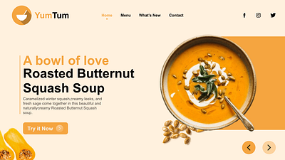 Restaurant Home page Website design app branding design illustration logo ui web website