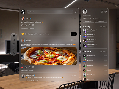 Threads on the Apple's Vision Pro app branding design icon ui ux