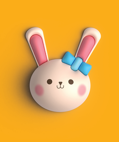 3D Rabbit By illustrator 3d 3ddesign 3dillustrator characterart graphic design illustrator