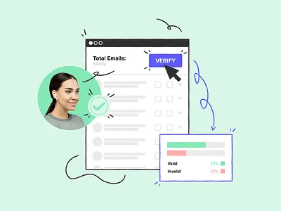 Email verification 2d case study commercial design digital email illustration interface kapustin process set ui vector verification