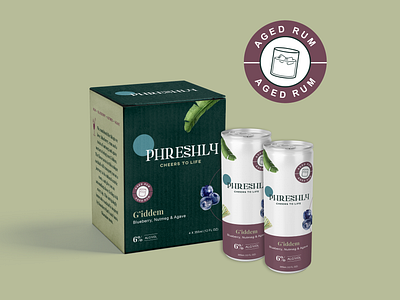 Blueberry Alcoholic Drink Package Design box can design graphic design mock up print