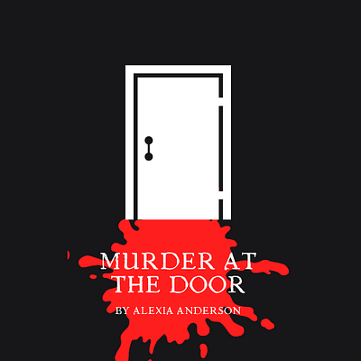 Murder at the door book cover bookcover branding design graphic design typography