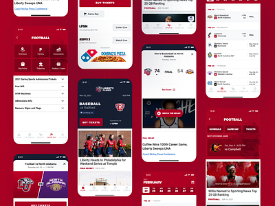 Liberty Flames App athletics mobile app product sports ui university