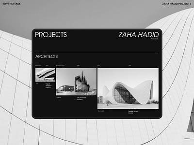 Design Rhythm architecture black blackandwhite bw composition concept design figma graphic design inspiration rhythm structure typography ui uidesign ux webdesign website creation zahahadid