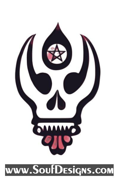 Satanic Skull Tattoo HQ Design