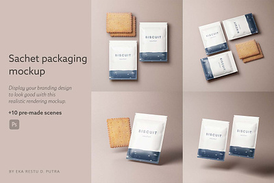 Sachet Packaging Mockup 3d branding design logo mockup