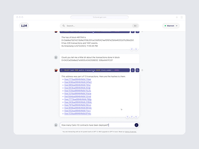 LLM — Starknet explorer ai artificial intelligence chatgpt crypto design desktop ethereum llm starknet ui web