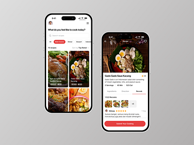 Food Recipe App app design mobile ui ux