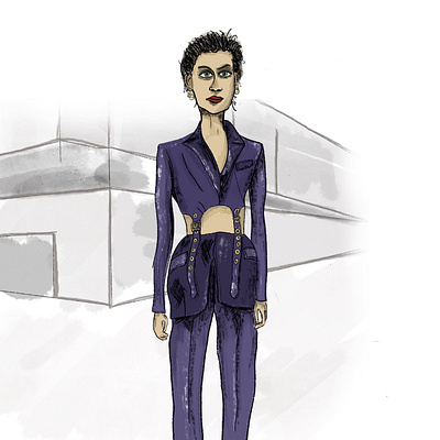 Suit attitude - fashion illustration character art illustration sketching