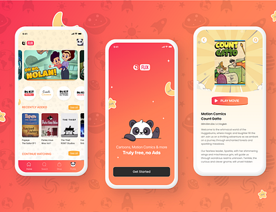 Comic Mobile App app appdesign book branding cartoon comic design graphic design ios kids ott ui uiux ux video