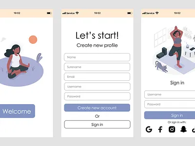 Yoga app design graphic design illustration logo додаток