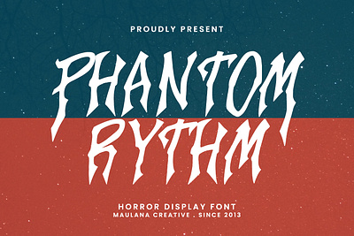 Phantom Rythm Horror Decorative Display Font animation branding creative font design display font font fonts graphic design horror font illustration logo maulana craetive maulana creative nostalgic ui