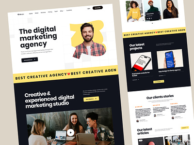 Multipurpose Agency Website agency agency landingpage agency website corporate creative agency figma free full website landing page landingpage landingpage template modern website portfolio website responsive themeforest trendy website ui ux web template website