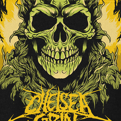 T shirt Illustration- Skull graphic. illustration merchandising metal skull t shirt vector
