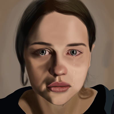 Cry digitalportrait drawing portrait procreate