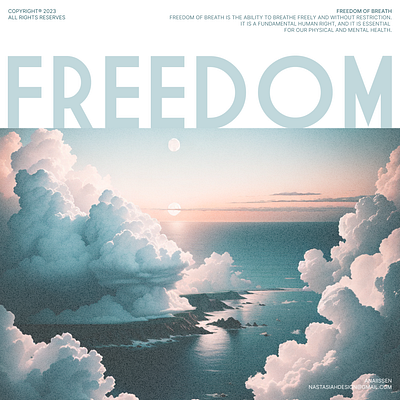 FREEDOM OF BREATH | POSTER CHALLENGE branding graphic design neural network poster typography