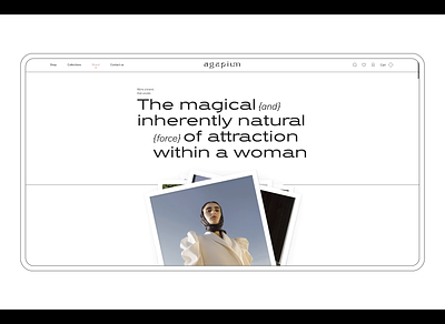 Agapium: Premium & Meditative Vibes for Online Fashion Retailer b2b b2c fashion meditative minimalist online shopping online store premium webdesign