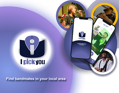 I Pick You - The bandmate finder app graphic design ui ux