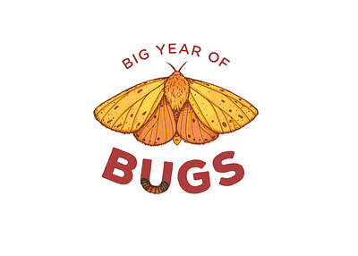 Big Year of Bugs Logo bug bugs caterpillar isabella tiger moth logo moth woolly bear caterpillar