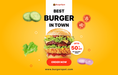 BurgerSpot - Poster Design app banner branding design poster ui