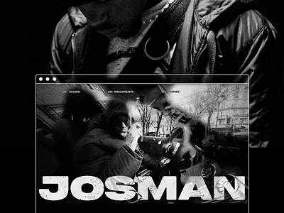 JOSMAN - WEB DESIGN PROJECT artist design french graphic design josman music rap rapper ui ux web