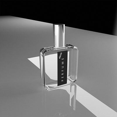 Blender 3D Perfume BlackWhite 3d blender design fragrance mockup