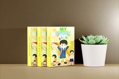 KIDS BOOK COVER DESIGN art book book-cover branding business color design graphic design green illustration kids vector white yellow