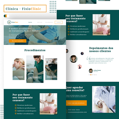 Landing Page - FisioClinic graphic design landing page ui ux