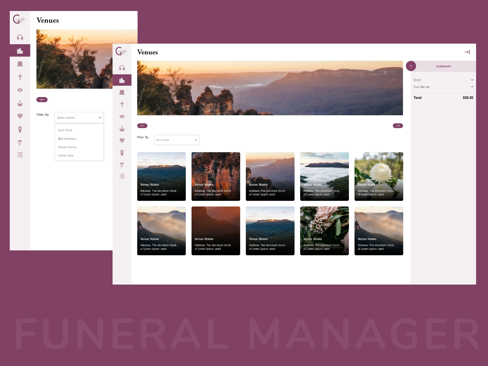 Funeral Manager Database Design by Rajni Bhaskar Experienced UI UX