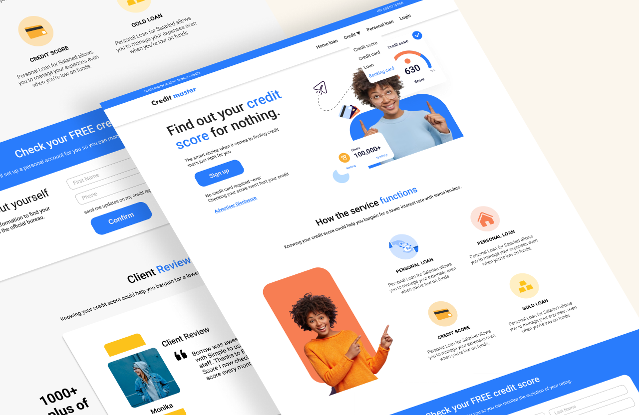 Credit score website app branding credit report credit score design graphic design illustration landing page logo ui uiux user experience user interface ux uxui web website