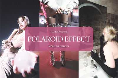 Polaroid Effect Lightroom Preset Bundle habibi presets lightroom photo editing photography preset bundle preset pack presets