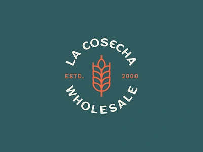 La Cosecha brand circular grocery hispanic la cosecha logo restaurant wheat