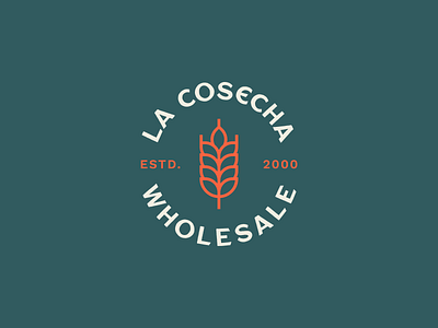 La Cosecha brand circular grocery hispanic la cosecha logo restaurant wheat