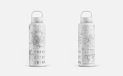 Curri | Water Bottle brand branding identity logo water bottle