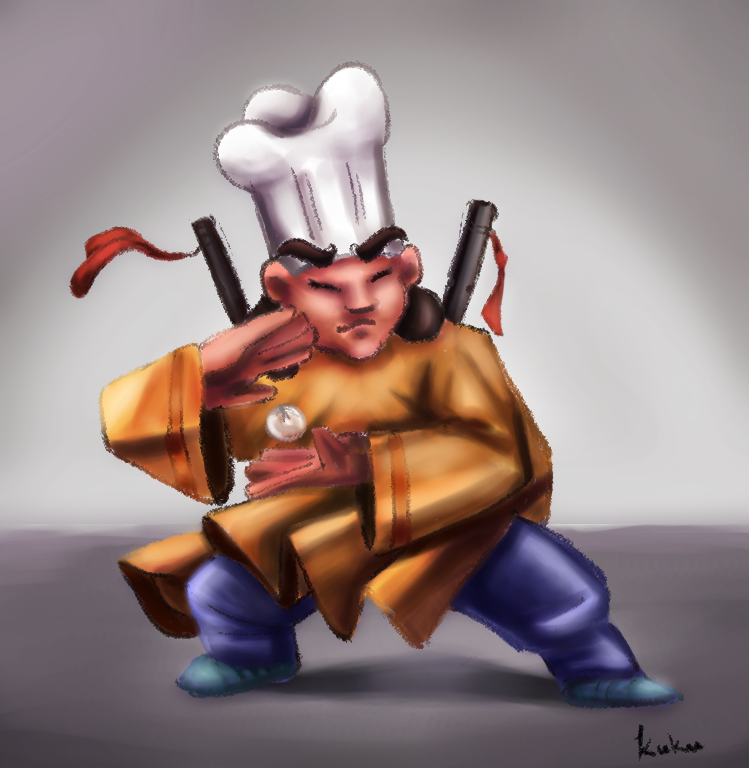 digital art photoshop portrait chinese chef