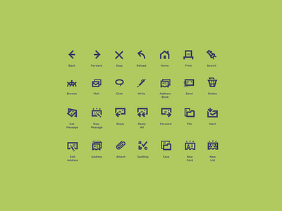 Netscape Communications/AOL - Browser Icons design graphic design iconography icons vector