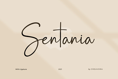 Sentania - Handwriting Font elegant font