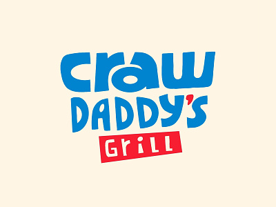 Crawdaddy's Grill bar branding crawfish design graphic design grill illustration logo restaurant seafood typography