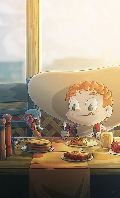 Wild West Breakfast Kids menu idea animal art artist artwork cartoon character design children children illustration concept concept art digital art digital illustration digitalartwork drawing fyp illustration kids