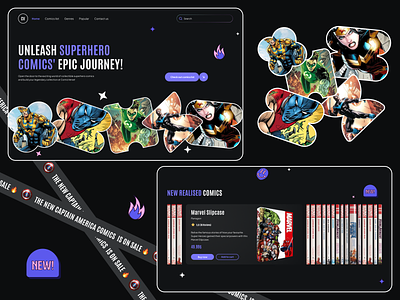ComicVerse 🦸‍♂️ 🦸‍♀️ book branding comics concept design ecommerce landing online shop product service shop store style ui ux website