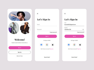 Sign In Page app apps design log in login minimal mobile ui uiux ux