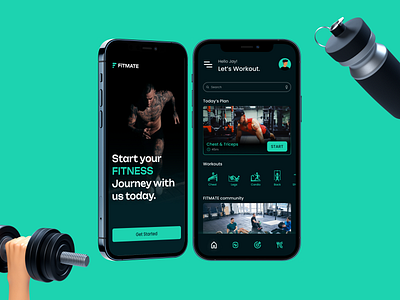 FITMATE - Gym App app branding design figma graphic design mobile ui ux