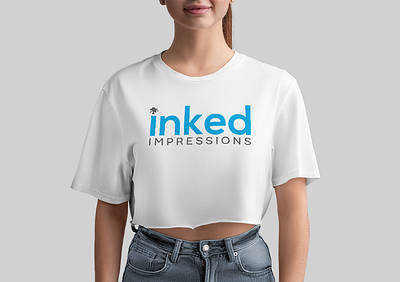 inked impressions logo branding design flat graphic design icon illustration logo vector