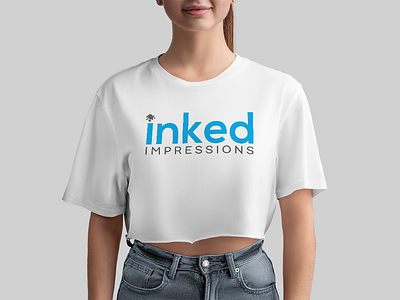 inked impressions logo branding design flat graphic design icon illustration logo vector