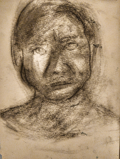 Portrait of a woman charcoal