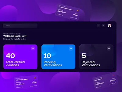 VeriTrust - SAAS Dashboard UI Design for Identity Management dashboard design ui ux web3 webapp website